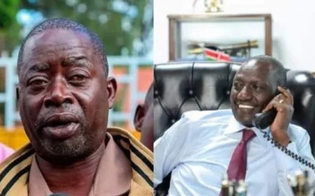 Ruto calls Albert Ojwang's father, donates Sh2 million