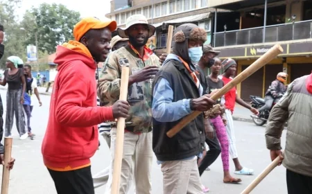 Rungu-wielding men storm CBD, beat up protesters in chaotic clashes