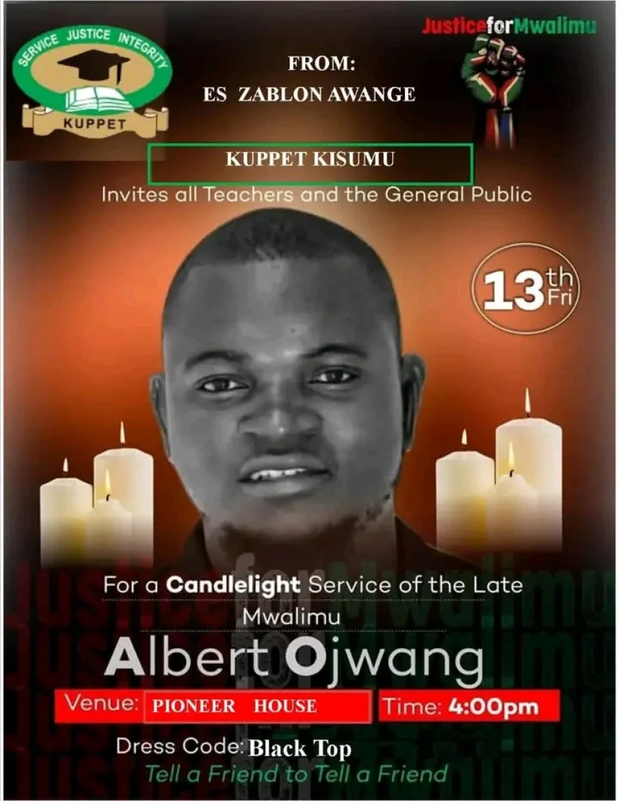 ALBERT OJWANG CANDLE LIGHTING