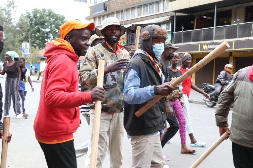 Rungu-wielding men storm CBD, beat up protesters in chaotic clashes
