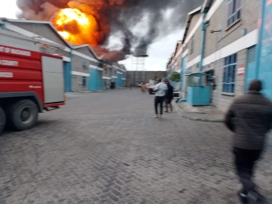 Fire breaks out at Godown along Nairobi-Mombasa Highway