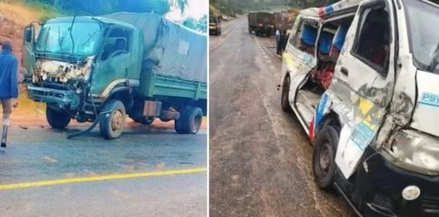One Dead, Several Injured as GSU Truck, Matatu Crash on Meru-Nairobi Highway