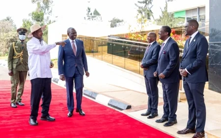 I am not a bishop! Ruto lightly corrects Museveni in joint address