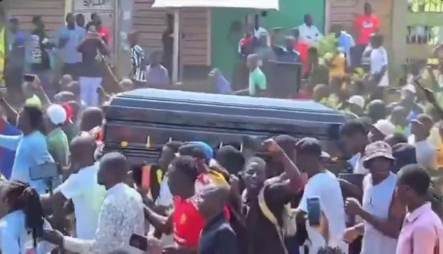 Protesters carry Albert Ojwang's coffin, set Mawego police station ablaze