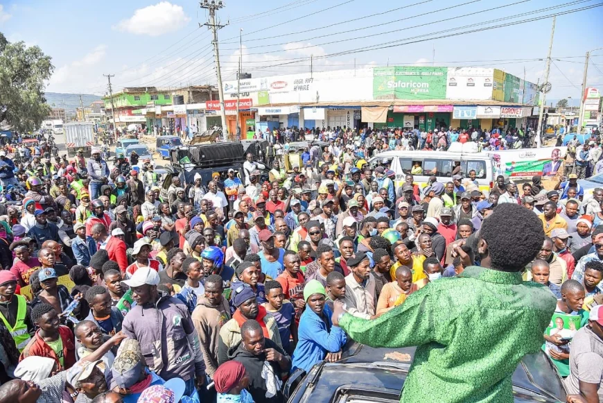Gilgil hoiyee! DCP boss Gachagua fires up rally via phone from US