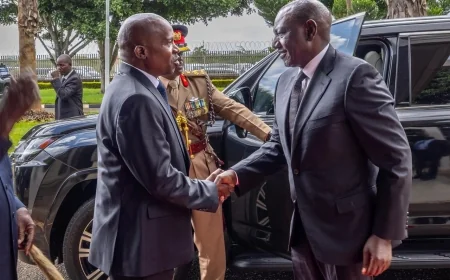Ruto, Kindiki arrive at Kasarani ahead of Raila’s public viewing after last-minute venue change