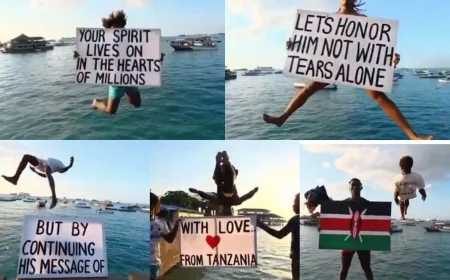 Tanzanians pay moving tribute to Raila with emotional lake dive