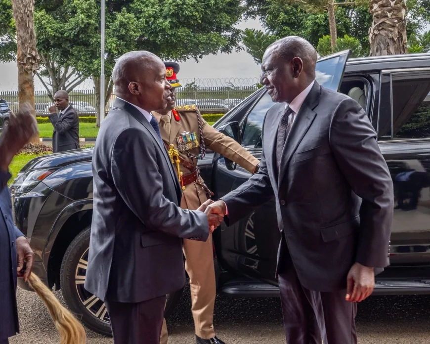 Ruto, Kindiki arrive at Kasarani ahead of Raila’s public viewing after last-minute venue change