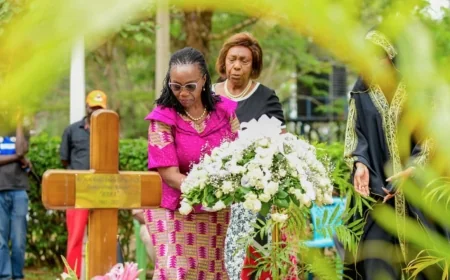 Karua visits Raila’s grave, pledges to carry forward his dream