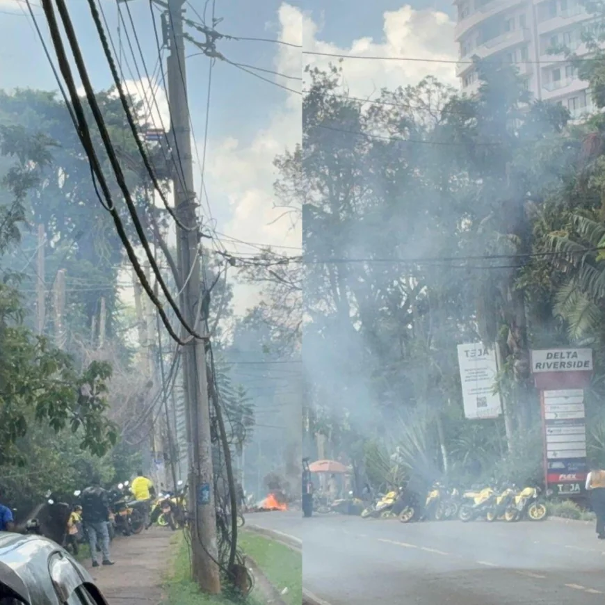 Teargas, running battles as anti-riot police disperse protesting riders