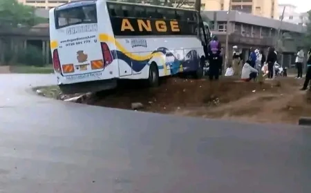 Bus carrying students overturns at Kimende