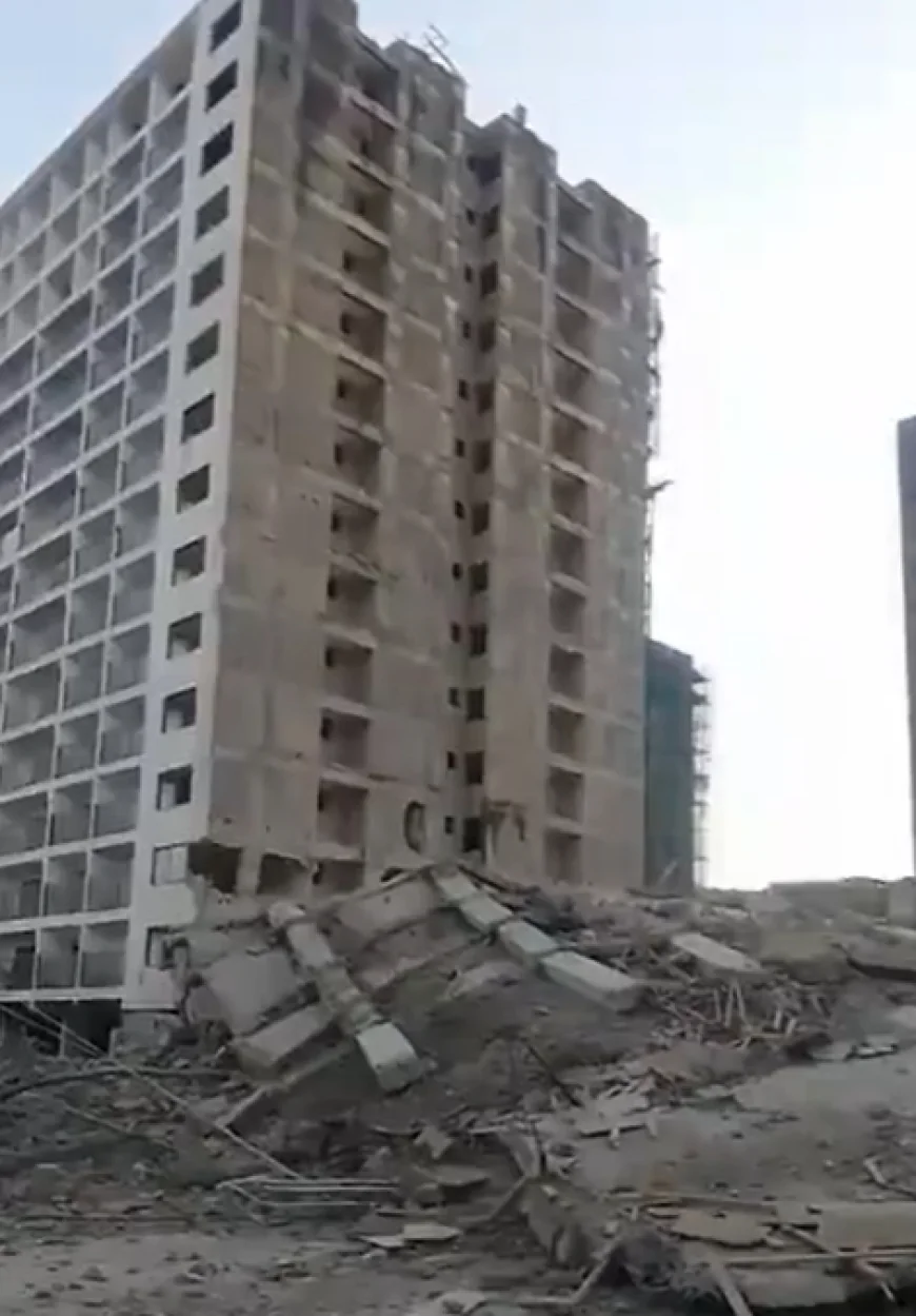 Building under construction collapses in South C