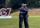 Bromance: Ruto and Macron share a warm hug as G7 Summit starts