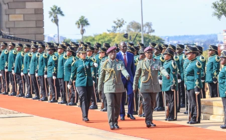 Ruto gets 21-gun salute as he begins South Africa State visit